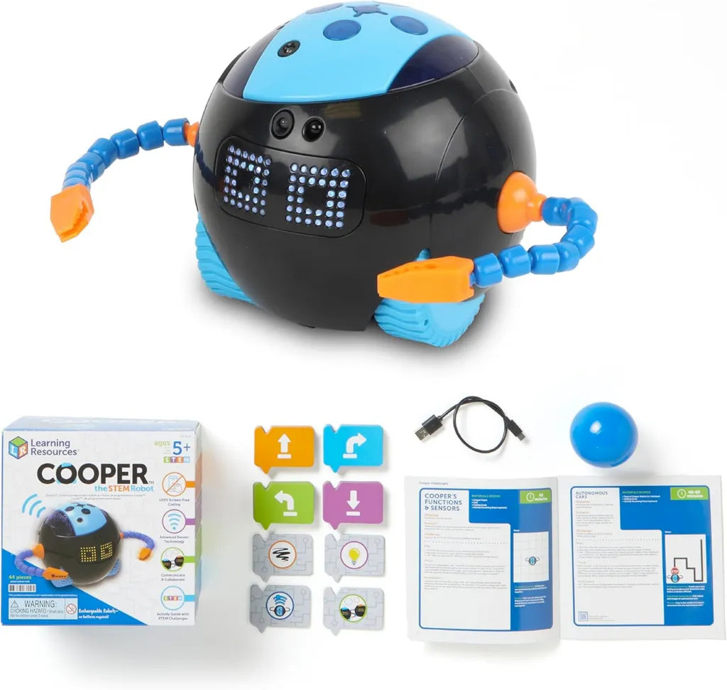 Lernspielzeug Cooper: Programmierbarer STEM-Roboter für Kinder ab 5 Jahren