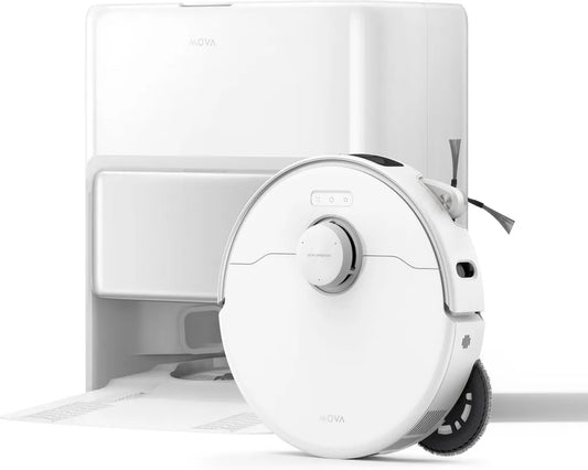 Mova P50 Ultra Staubsaugroboter mit Wischfunktion, 19.000 Pa, Ecken- und Kantentechnologie, automatische Moppreinigung bei 75°C, Selbstentleerung & Wasserauffüllung