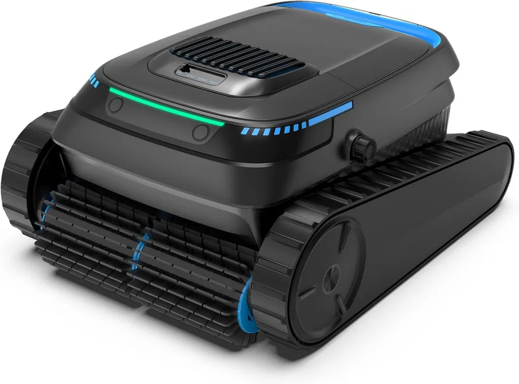 Kabelloser Poolroboter mit intelligenter Navigation und starker Saugleistung, geeignet für Boden, Wände und Wasserkante, bis zu 170 m²