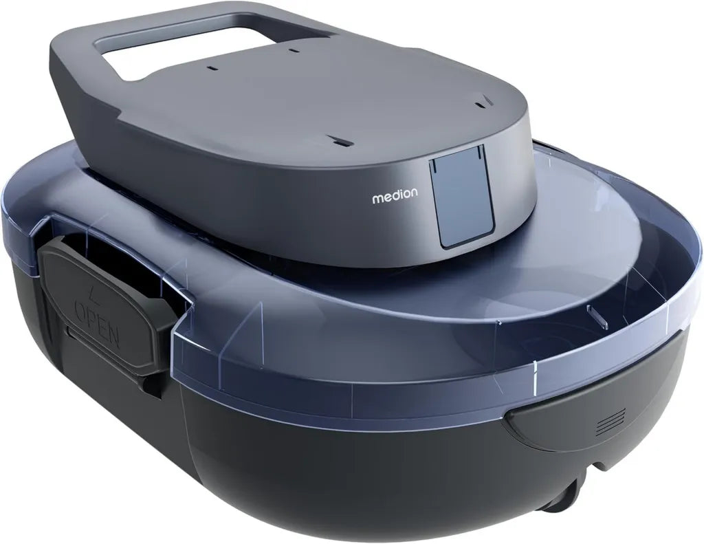 Akku-Poolroboter für Aufstellpools mit One-Click-Bedienung und Selbstparken