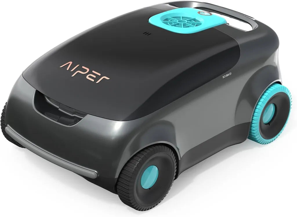 AIPER Scuba E1 Kabelloser Poolroboter mit Akku, Für Pools bis 100 m², 130 Min Laufzeit, 3-Motoren & Dual-Filtersystem