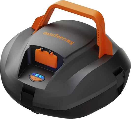 CoasTeering Planet Poolroboter mit Akku, 120 Min. Betriebszeit, automatisches Parken, 2,5 Std. Ladezeit, Dual-Motor für Pools bis 80 m²