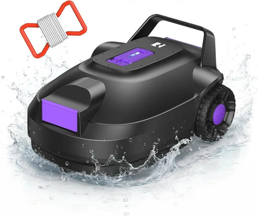 Redkey S200 Kabelloser Poolroboter mit 180 Min Laufzeit, Dualmotoren und Selbsteinparkfunktion, Poolsauger für Pools bis 100 m², Lila