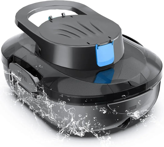 Poolroboter S1PRO 2026 mit Akku, 120 Min Laufzeit, Dual-Antrieb, Auto-Parkfunktion, für Flachbodenpools bis 95 m², Dunkelgrau