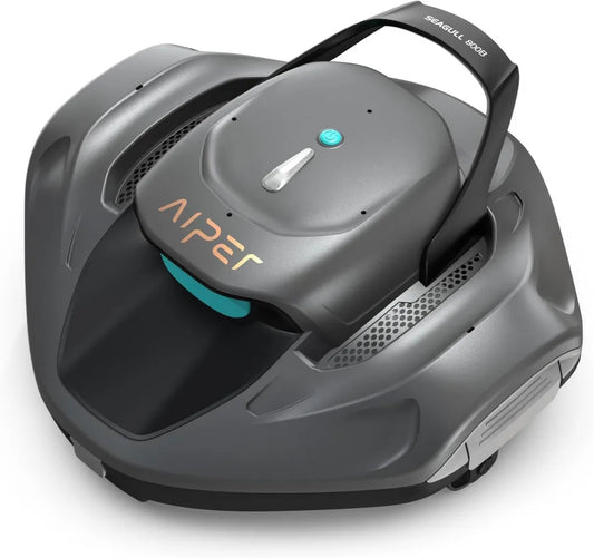 AIPER Seagull 800B Poolroboter kabellos, 90 Min Laufzeit, starke Saugleistung, LED-Anzeige, Auto-Park-Funktion, für Außenpools bis 80 m²