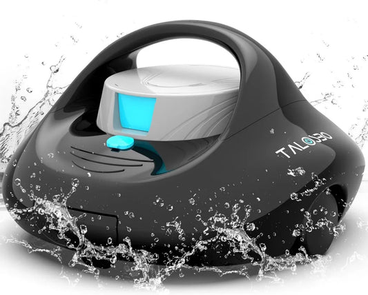 Automatischer Poolsauger Roboter mit 130 Min Laufzeit, Akku-Poolroboter, Schnellladung in 2.5h, Selbstparkend, für Oberirdische Pools bis 85m²