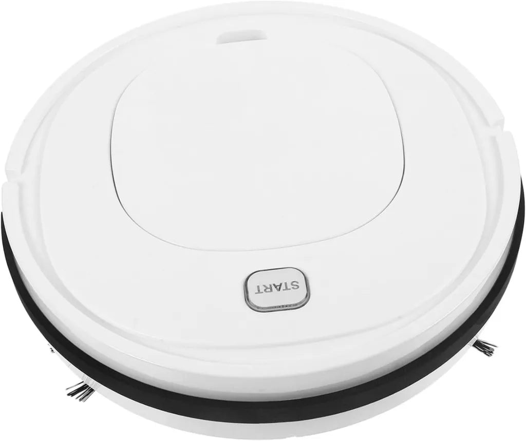 ULTECHNOVO Intelligenter Staubsaugerroboter für Hartböden, Marmor, Fliesen und Holz, Weiß 28x28x6,5cm