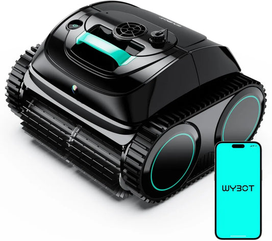 Kabelloser Poolroboter WYBOT C1 für Boden- und Wandreinigung, 4-in-1 Smart Poolreiniger bis 150 Minuten, App-Steuerung, Ocean Black