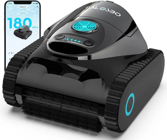 Kabelloser Poolroboter C1 für Boden und Wand mit App-Steuerung, 180-min Akkulaufzeit, 35ppi Filter für Pools bis 150 m²