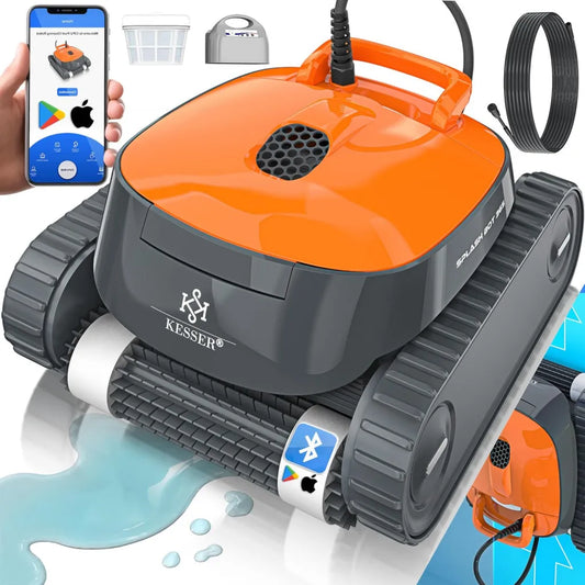 Automatischer KESSER® Poolroboter für Boden- und Wandreinigung mit App-Steuerung
