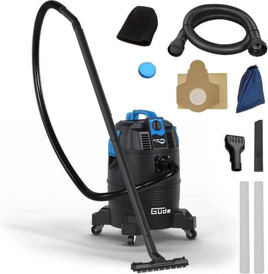 Güde GS 30-1600 Schlammsauger – Vielseitiger 3-in-1 Nass- und Trockensauger, 1600W Leistung, 30L Kapazität, Inklusive Zubehör für Teich und Pool