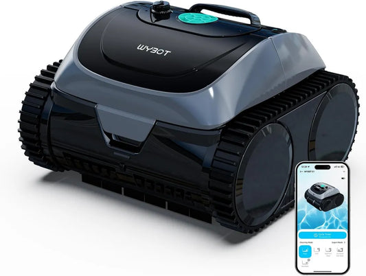 Kabelloser WYBOT Poolroboter C1-P mit App-Steuerung, 4-in-1 Reinigung, starke Saugkraft, für Pools bis 155m²