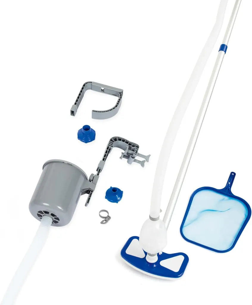 Flowclear Deluxe Poolpflege Set mit Skimmer und Poolsauger – Mehrfarbig
