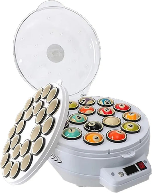 Elektronische Billardkugel-Poliermaschine, 2-in-1 Reinigungsgerät für 16/22 Kugeln, Automatischer Poolball-Reiniger